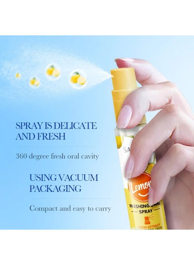 SADOER Breath Freshing Oral Spray Lemon 18ml, Multi Effect Fresh Oral Spray, Breath Freshener Mouth Spray For Breath Freshening, Mouth Spray Bad Breath Removal Oral Spray Making You Feel Refreshing and Smell Good - Image 3
